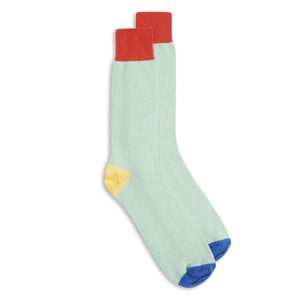 Burrows & Hare Fourway Socks - Mint - Burrows and Hare