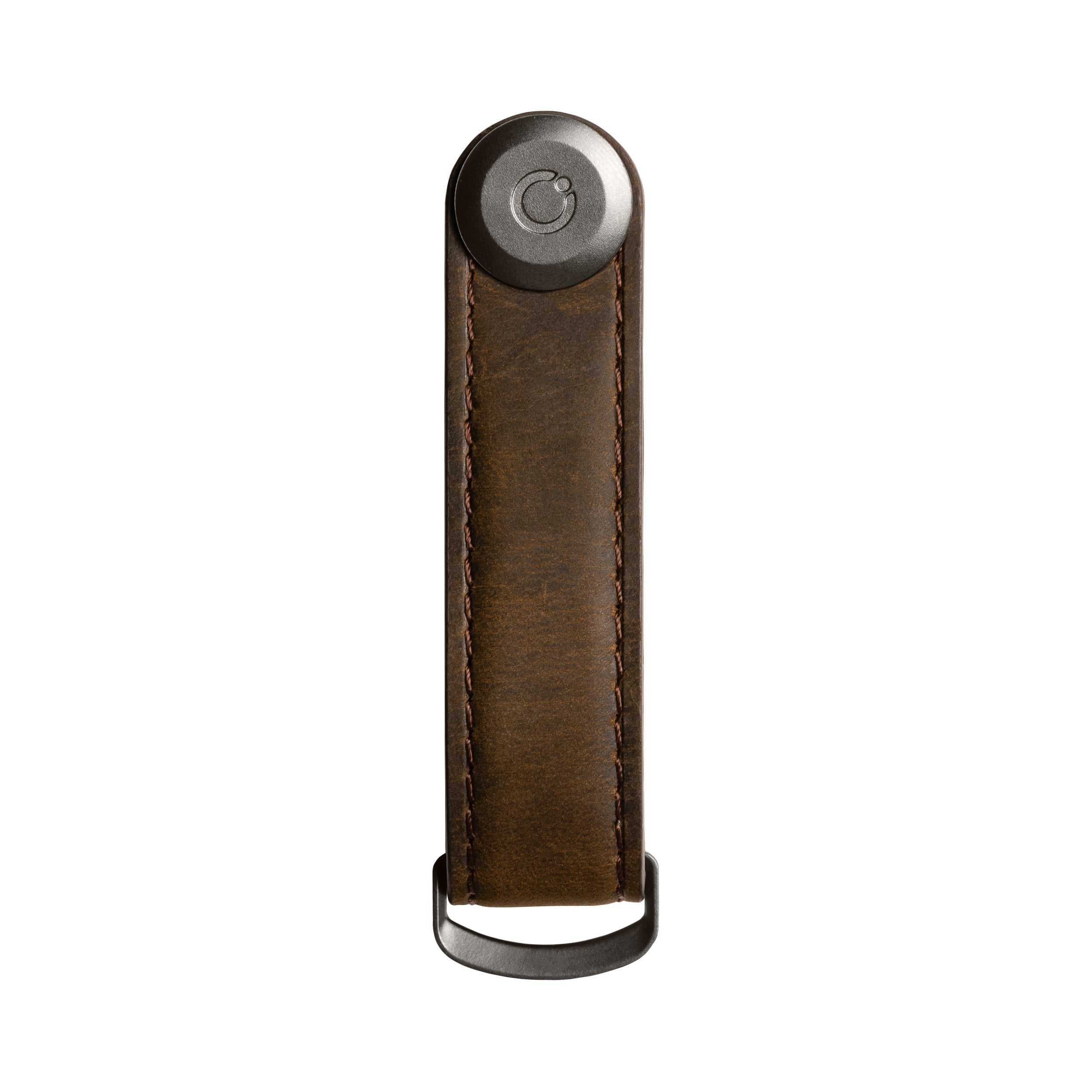 Orbit Key - Key Organiser Crazy Horse Leather Oak Brown/Brown - Burrows and Hare