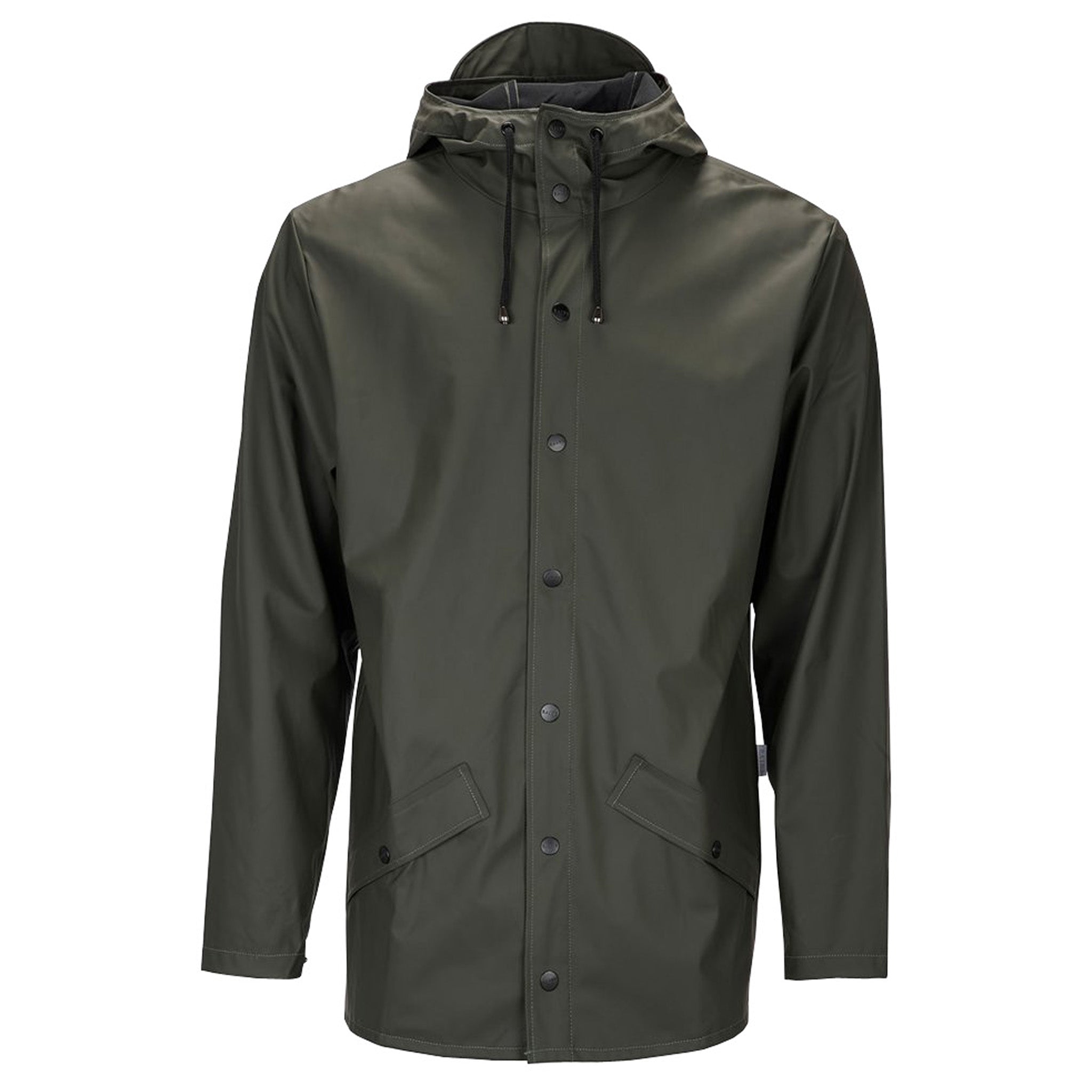 Rains Waterproof Jacket - Khaki Green - Burrows and Hare