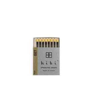 Hibi 10 Minutes Aroma Boxed Matchstick Incense - Yuzu 007 - Burrows and Hare