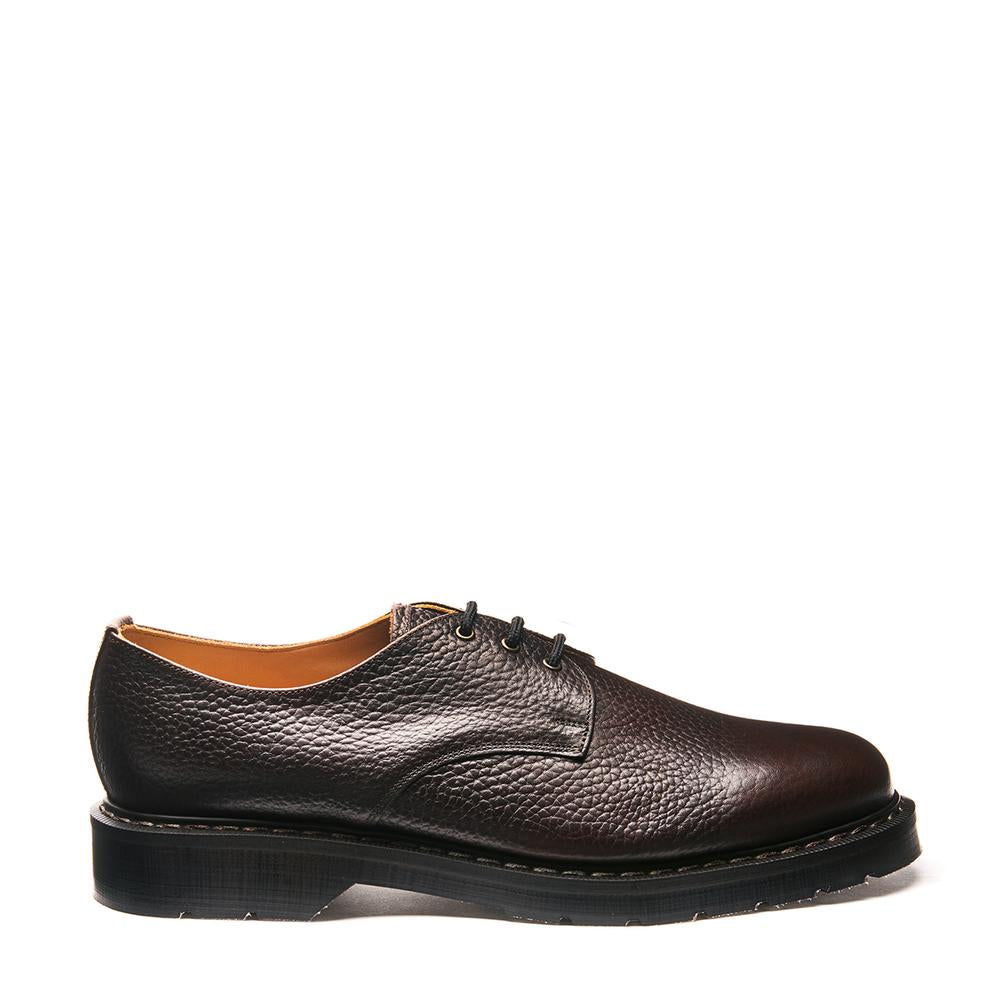Solovair Gibson Shoe - Dark Brown Softy Grain - Burrows and Hare