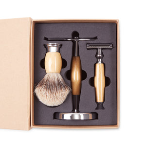 Burrows & Hare Shaving Stand Set - Wooden - Burrows and Hare