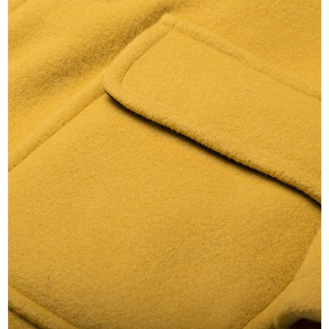 Burrows & Hare Water Repellent Wool Duffle Coat - Mustard - Burrows and Hare