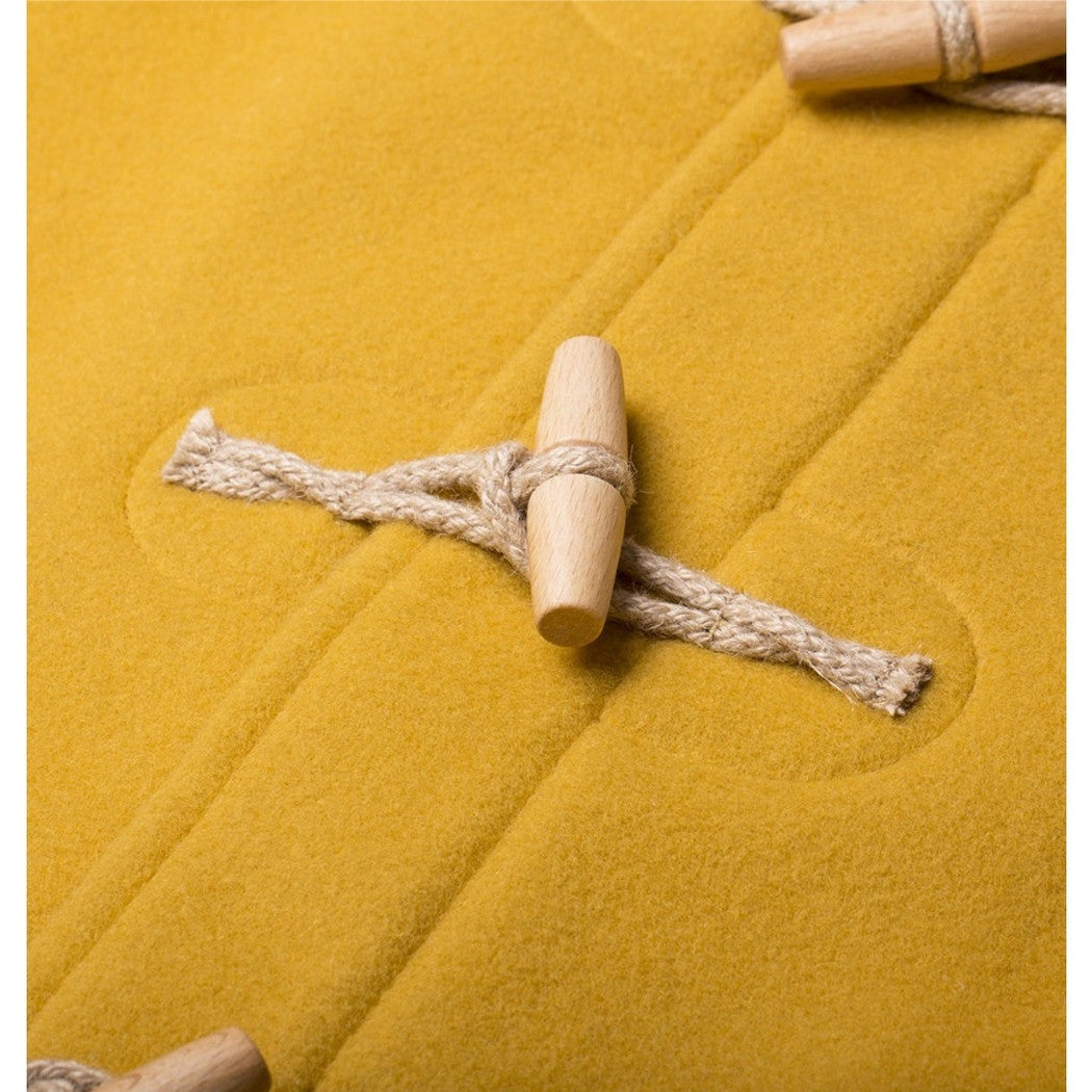 Burrows & Hare Water Repellent Wool Duffle Coat - Mustard - Burrows and Hare