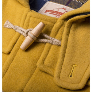 Burrows & Hare Water Repellent Wool Duffle Coat - Mustard - Burrows and Hare