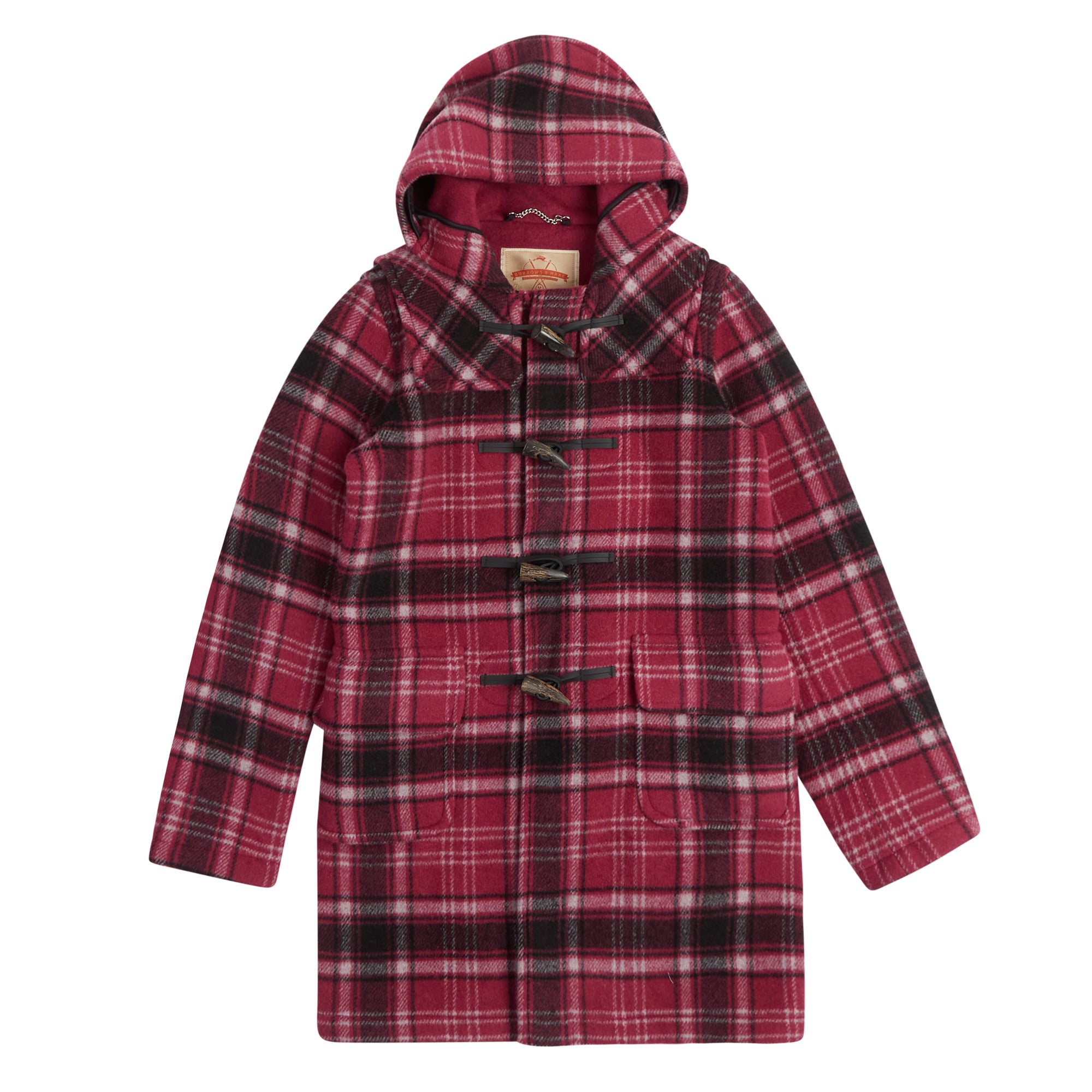 Women’s Duffle Coat Purple Tartan