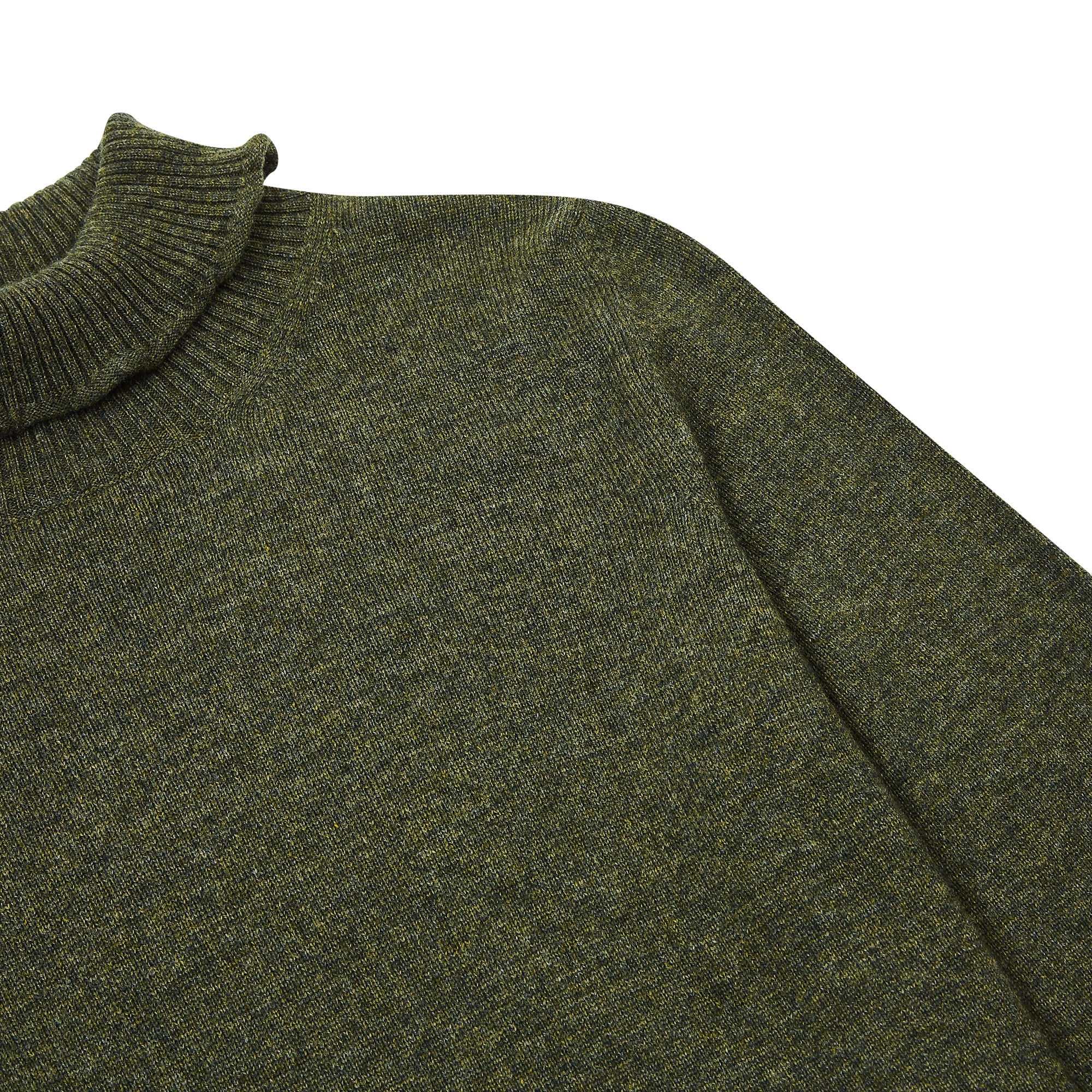 Burrows & Hare Women’s Roll Neck Jumper - Olive Green - Burrows and Hare