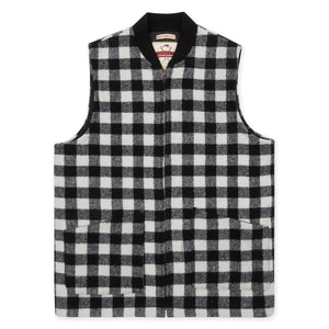 Burrows & Hare Wool Gilet - Grey Check - Burrows and Hare