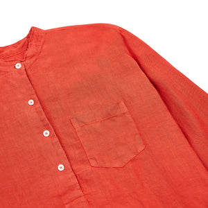 Burrows & Hare Women’s Linen Tunic Shirt - Rust - Burrows and Hare