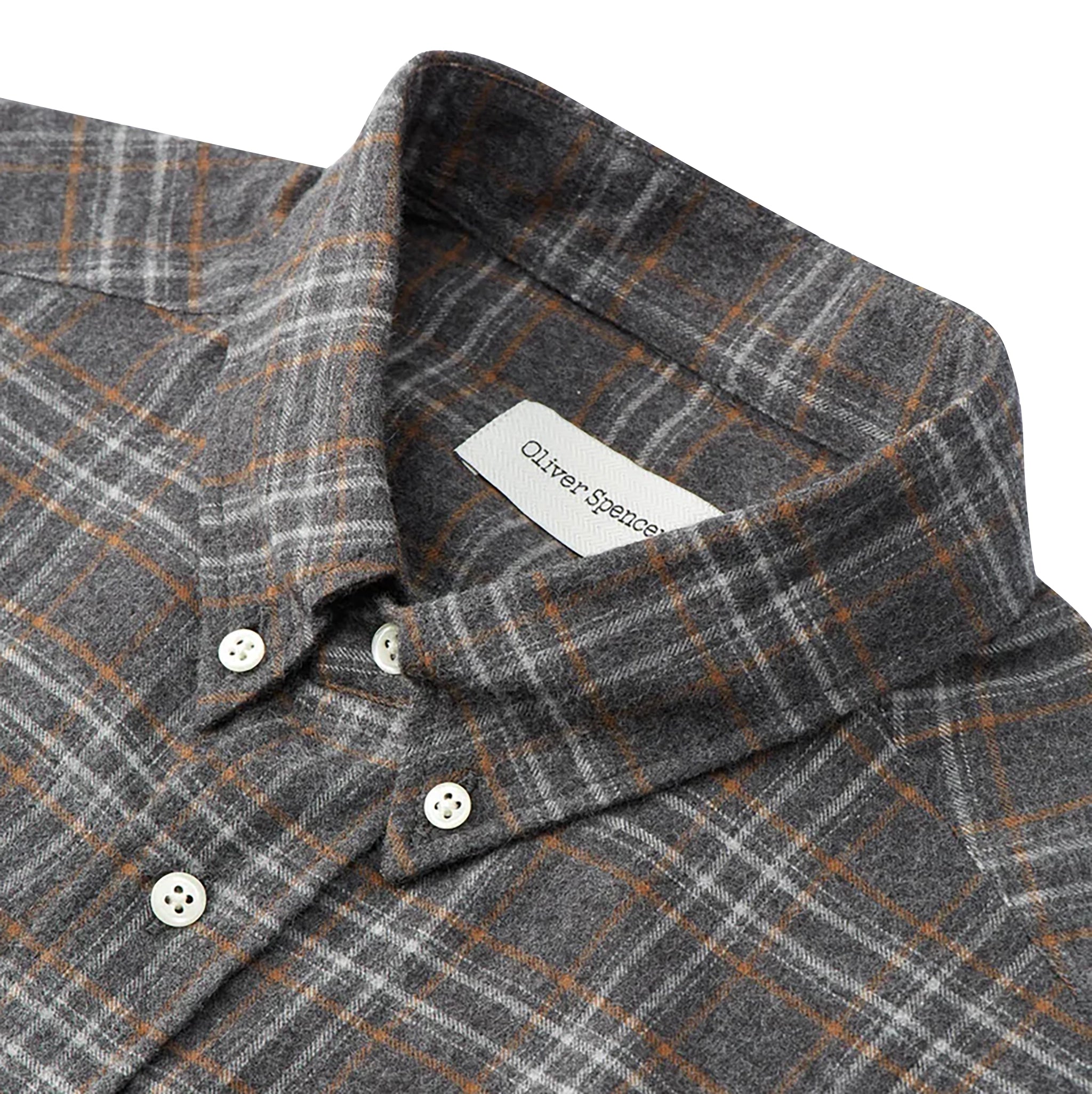 Oliver Spencer Brook Shirt - Rowan Charcoal Multi - Burrows and Hare