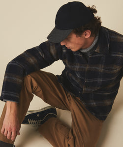 Hartford Patch Cap - Navy & Grey - Burrows and Hare