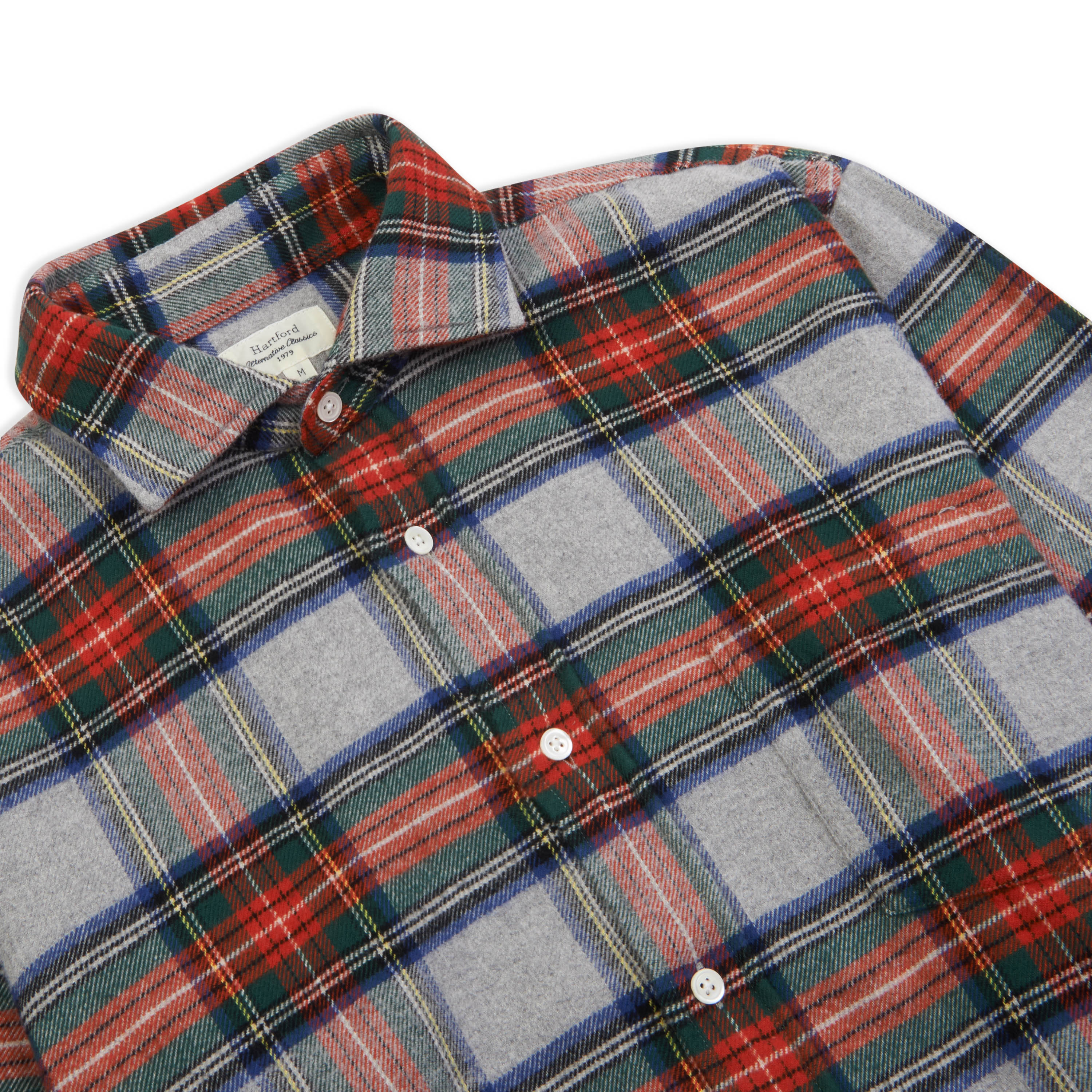 Hartford Paul Shirt - Grey Tartan - Burrows and Hare