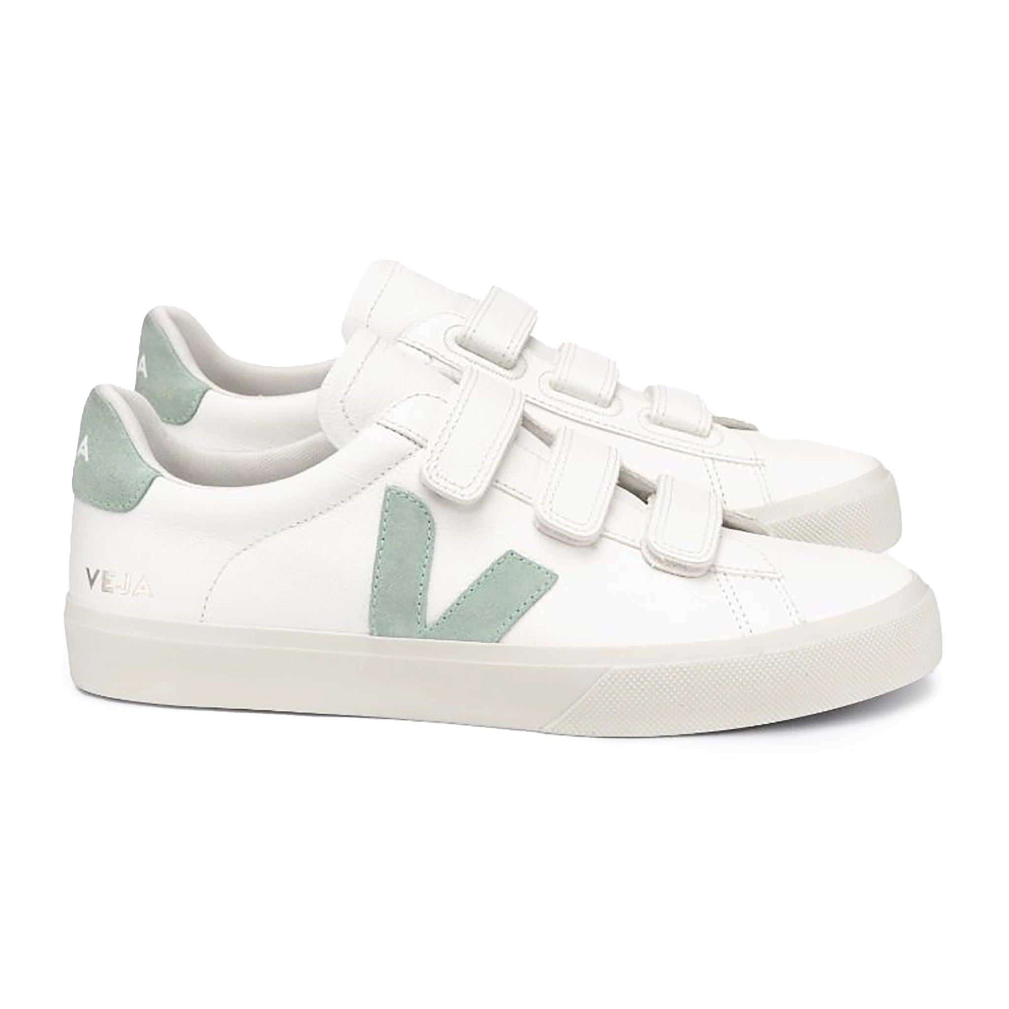 Veja Women’s Recife Chromefree Leather Trainer - White/Matcha