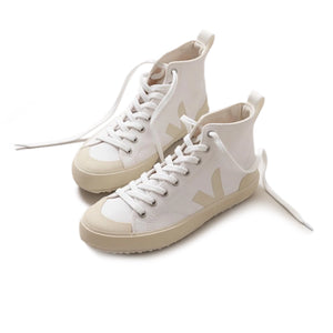 Veja Nova High Top Canvas Trainer -  White Pierre - Burrows and Hare