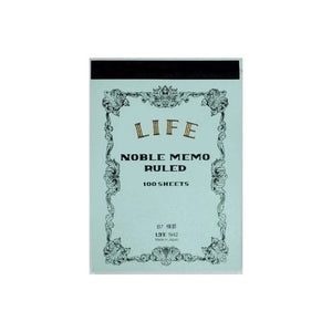 Life Japan Japanese Noble Memo Book B7 - Ruled - Burrows and Hare