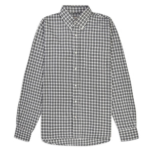 Burrows & Hare Check Button Down Shirt - Black & White - Burrows and Hare