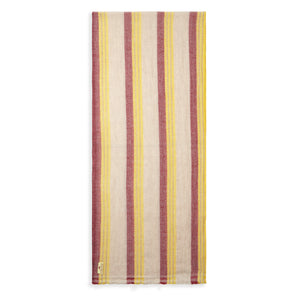 Burrows & Hare Cashmere & Merino Wool Scarf - Cream / Red Stripe - Burrows and Hare