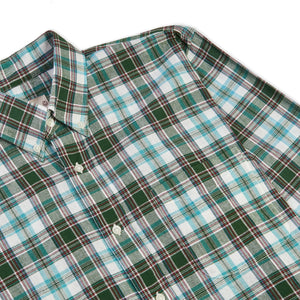 Burrows & Hare Check Button Down Shirt - Green - Burrows and Hare