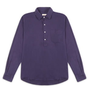 Burrows & Hare Pop Over Shirt - Navy - Burrows and Hare