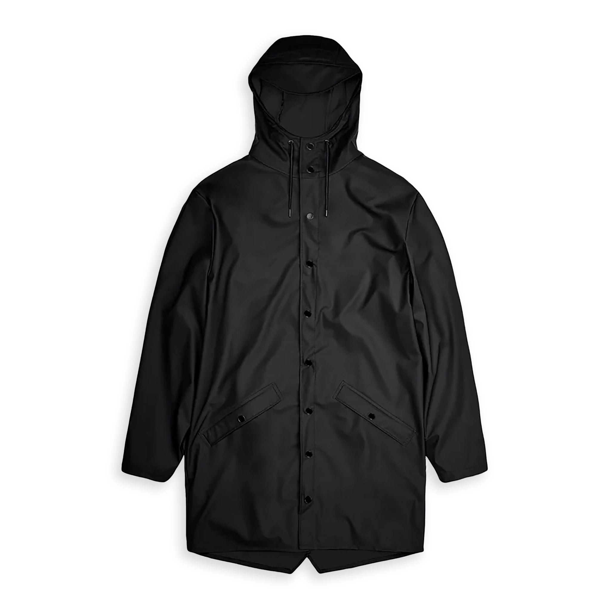 Rains Waterproof Long Jacket - Black - Burrows and Hare