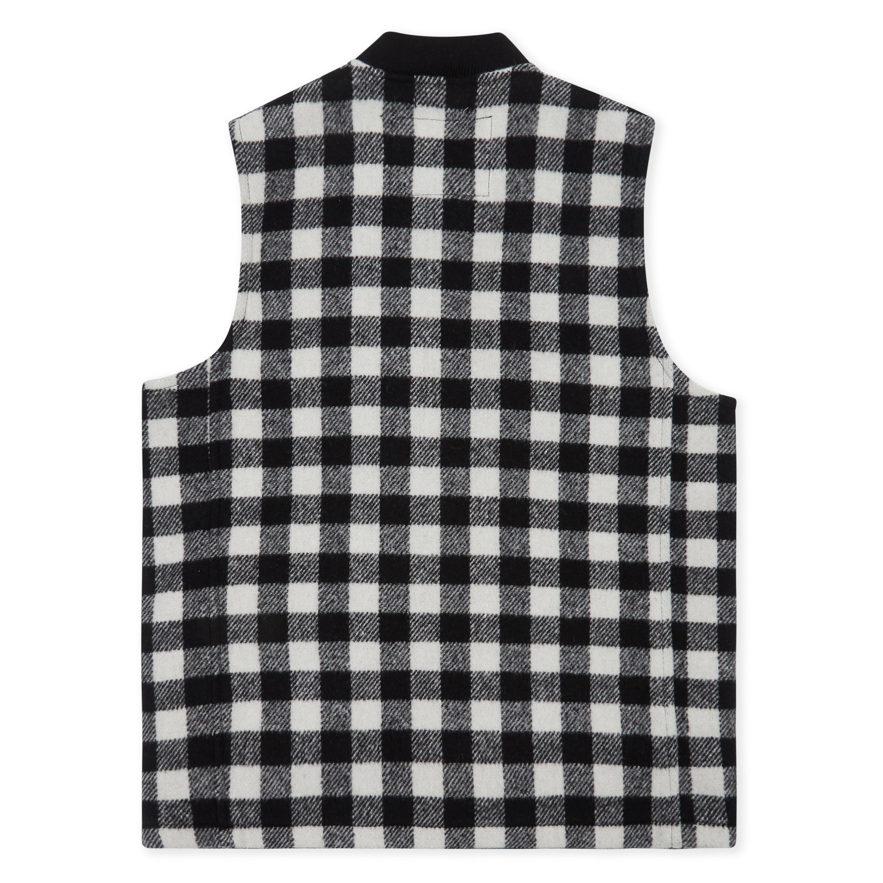 Wool Gilet Grey Check