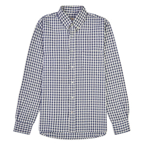 Burrows & Hare Gingham Button Down Shirt - Blue - Burrows and Hare