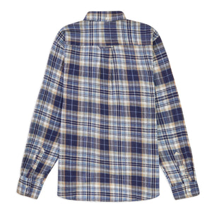 Burrows & Hare Madras Button Down Shirt - Blue - Burrows and Hare