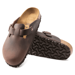 BIRKENSTOCK Boston Clogs - Oiled Leather Habana